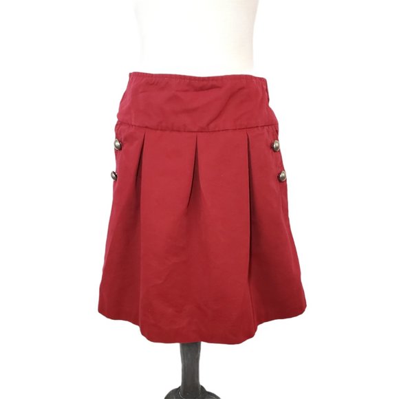 Anthropologie Dresses & Skirts - Anthropologie Elevenses Red Pleated Mini Skirt 10